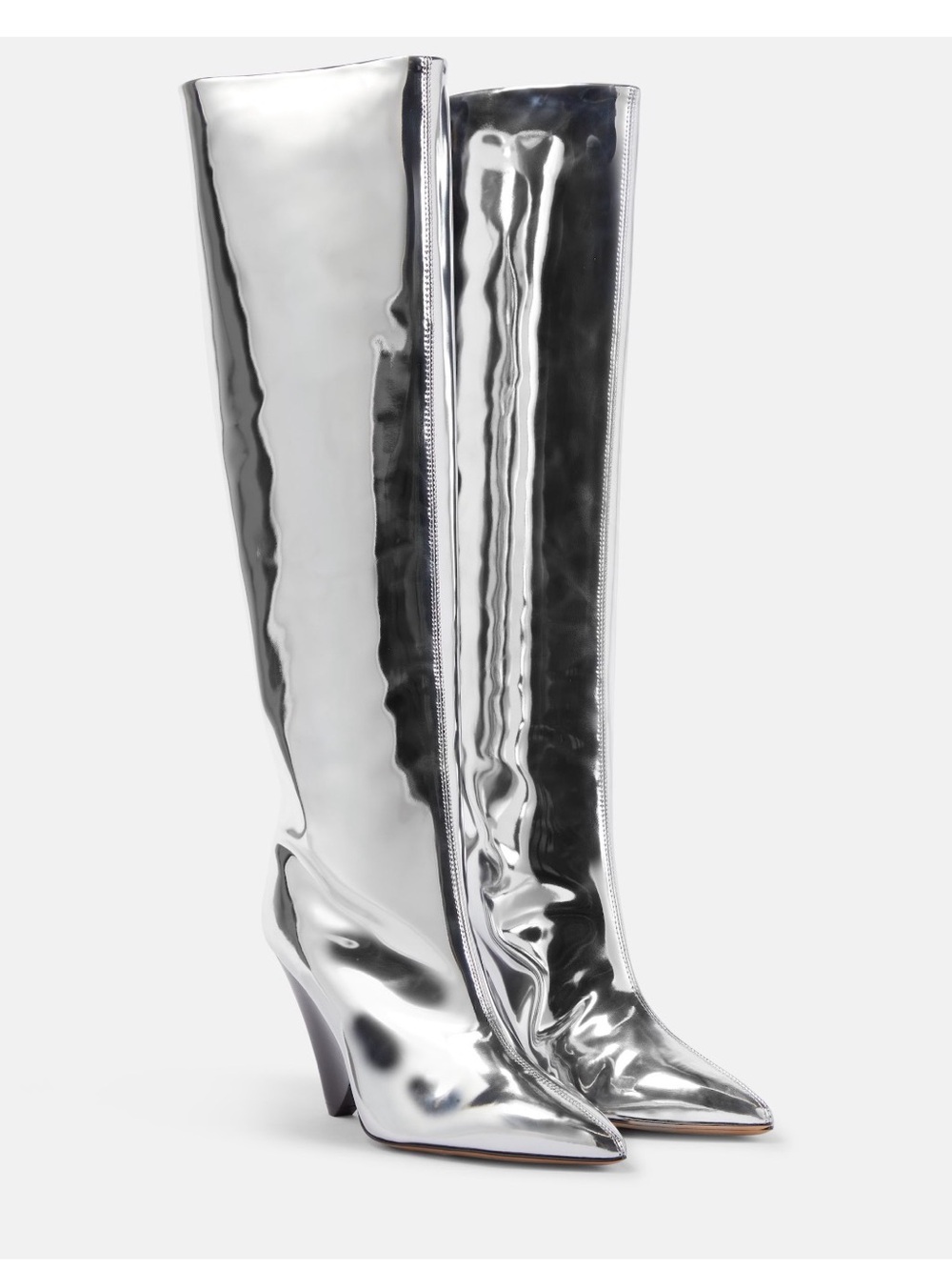 Isabel Marant Lakita mirrored knee-high boots, 40